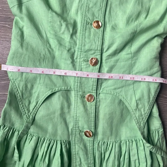 HOUSE OF SUNNY Rustic Cold Shoulder Dress Garden Green - Picture 12 of 13